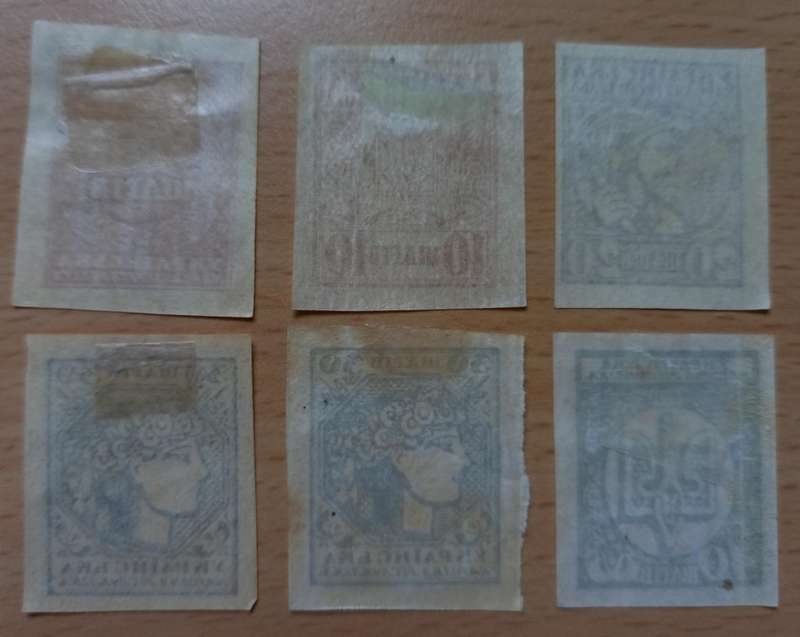 1918 Ukraine full set of MH imperfs including the 30 Sch blue variant