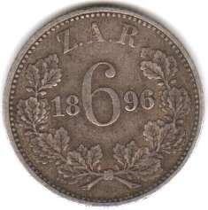 ZAR 6 Pence 1896