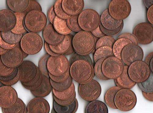 South Africa Farthing 1955 (x97) mostly UNC - bid per coin to take all