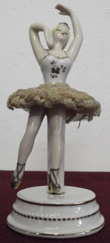 Beautiful porcelain figurine of ballerina