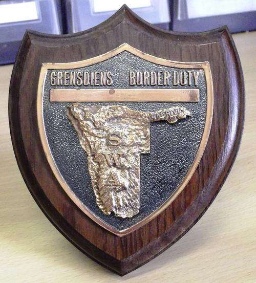 South West Africa border duty plaque/shield