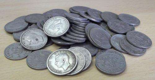 British 6 Pence 1947-1951 George VI (59 coins in all)