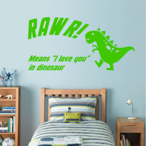 Rawr dinosaur decal