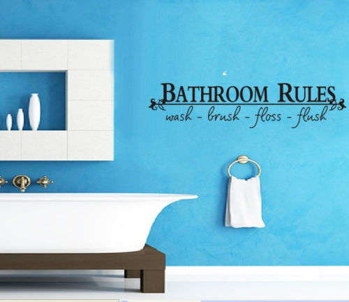 bathroom rules decal - FREE SHIPPING!!