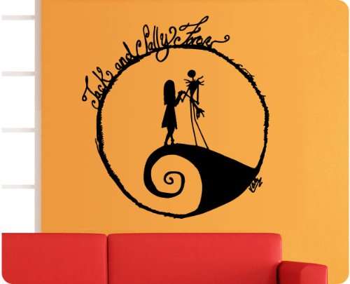 Christmas jack and sally forever decal- Free Shipping!!