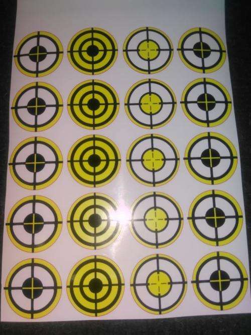 set of 60 x cover stickers 40mm for steel targets *** MADE IN SA***