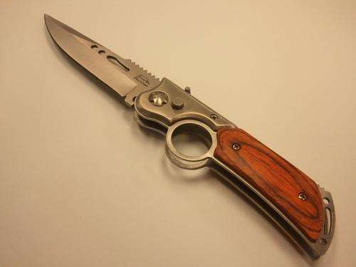 Large Wooden Flick Knife + Pouch