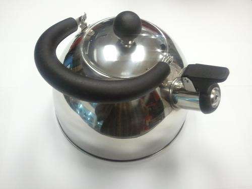 1.7l stainless steel whistling kettle silver