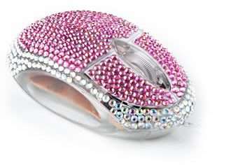 Usb Diamante Mouse - Pink or Purple