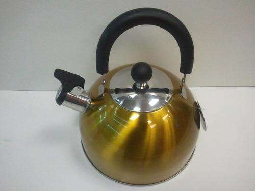 2.2l stainless steel whistling kettle Yellow