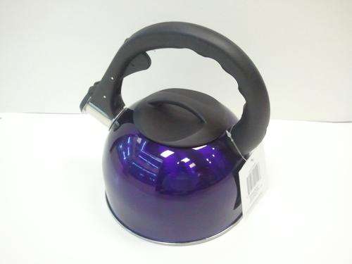 2l stainless steel whistling kettle purple *new*