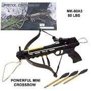 80lbs alluminium Pistol Crossbow with 3 x bolts with arrow holder