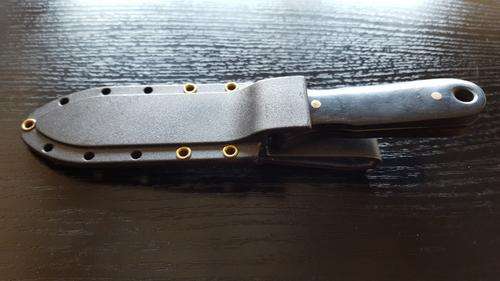 takedown double edged boot knife black
