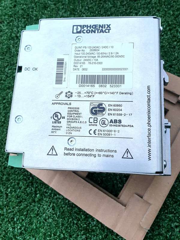 Phoenix Contact QUINT PS-100 Switch Mode DIN Rail Power Supply, 85  264V ac ac Input, 24V dc dc Out