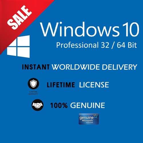 Windows 10 Pro 32 / 64 Bit Original Key and Download Link, 10 Minutes Delivery