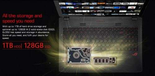 Asus Gaming Laptop - i7 Quad Core with Nvidia GTX Graphics - 128GB SSD M.2 + 1TB - 16GB - 15.6" FHD