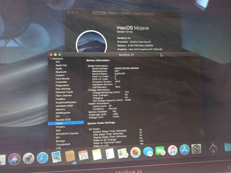 MacBook Air 2019 - Retina Display - 26 Cycle counts - Rose Gold