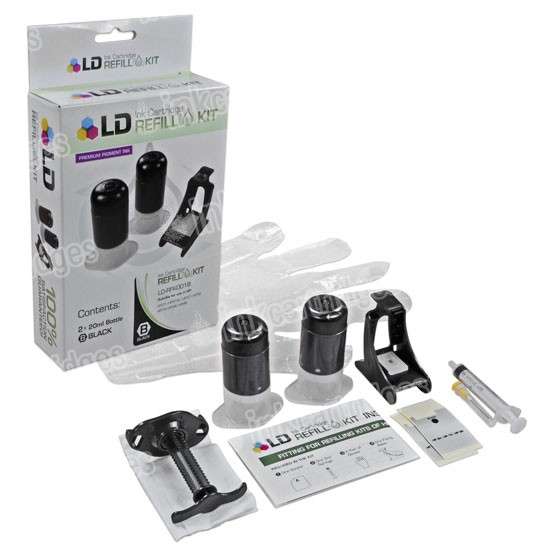 HP 901XL Black refill kit. 3 to 6 refills