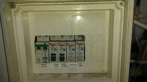 Electric box which is part of the jacuzzi