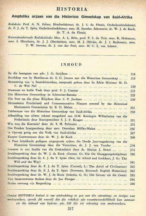 Historia. Des 1958.