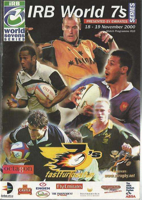 Rugby Program: IRB World 7`s. 18-19 Nov 2000. Durban.