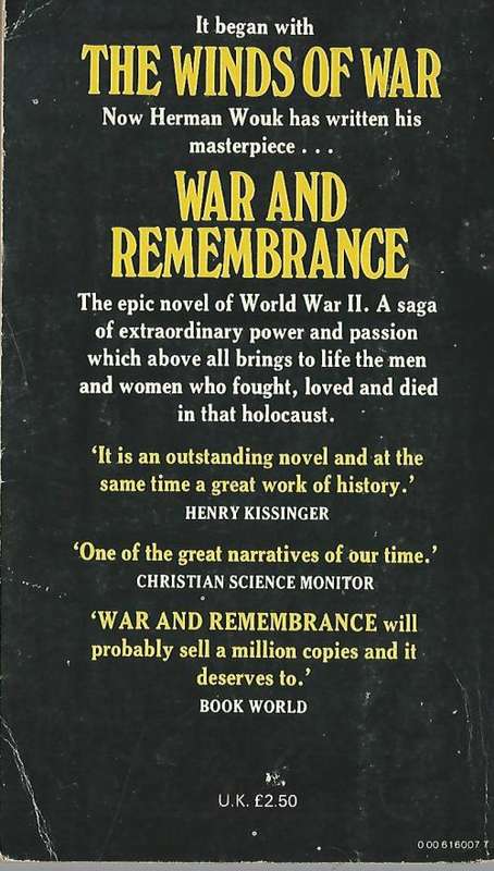War and Remembrance - Herman Wouk.