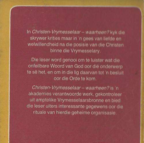 Christen-Vrymesselaar - Waarheen?  JJ Swart.