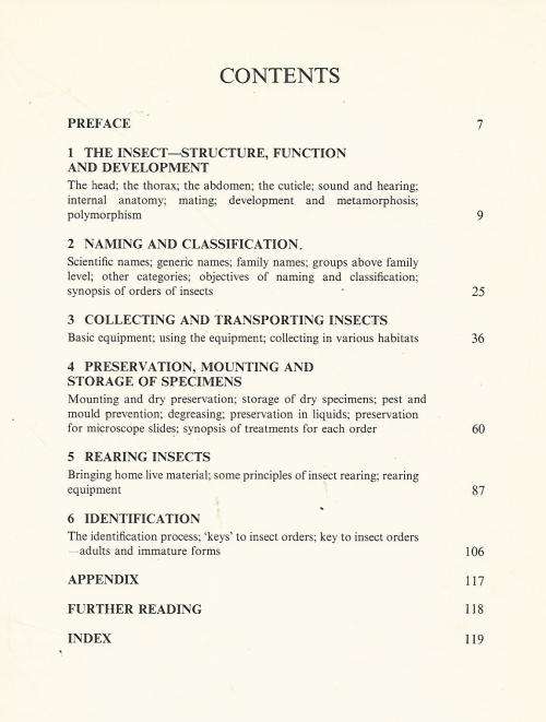 Handbook of Insect Collecting - Courtney Smithers (Etymology).