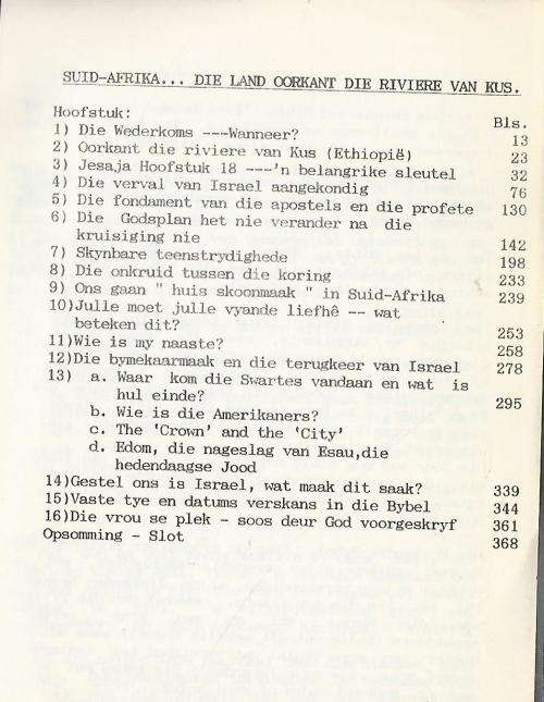 Suid-Afrika ... Die Land oorkant die Riviere van Kus. (Ethiopie). Robert Hayes. BAIE SKAARS.
