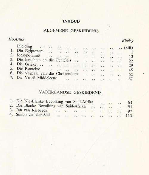 Van die Verlede tot die Hede. Deel 1: Geskiedenis vir std 6.  1968. Skaars!