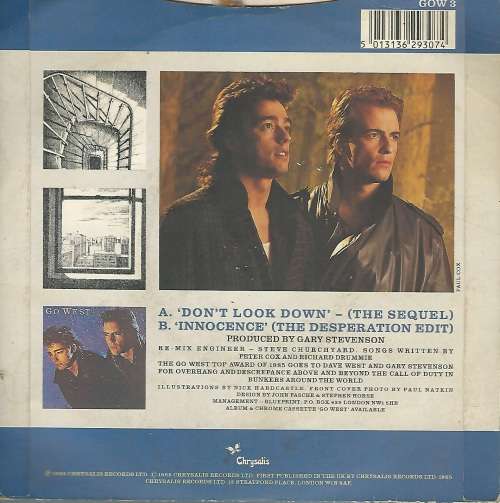 Go West. Don`t look down (The Sequel).  7` Single. With picture sleeve. UK.