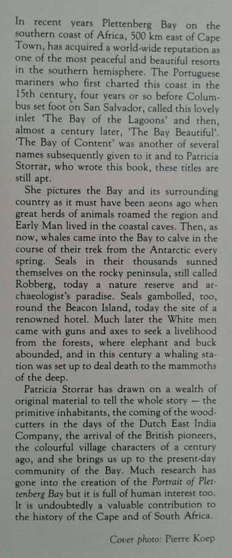 Portrait of Plettenberg Bay - Patricia Storrar. SIGNED by author.