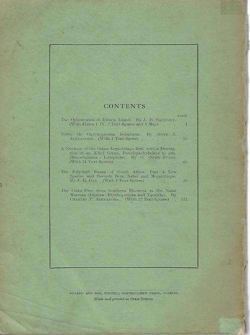 Annals of the Natal Museum. 1957. RARE.