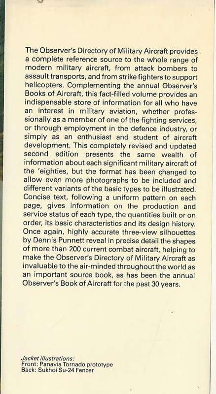 Observer`s Directory of Military Aircraft. Condition: Almost New.