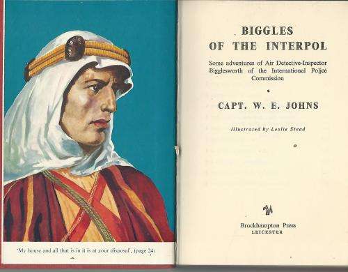 Biggles of the Interpol - Capt W.E. Johns. 1957. Brockham Press. 1st Ed?