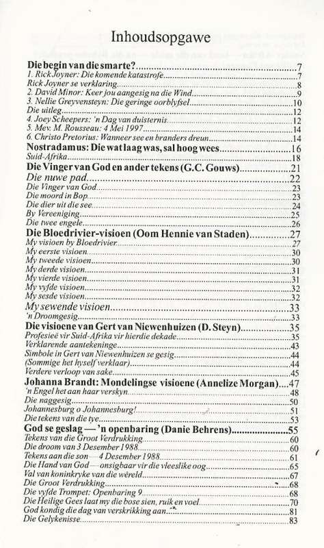 Profesiee oor Suid-Afrika. Deel II. Samesteller: Adriaan Snyman. SKAARS.