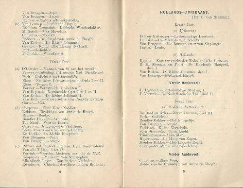 Voorgeskrewe en Aanbevole Boeke, 1925, Uniwersiteit van Stellenbosch. BAIE Skaars!