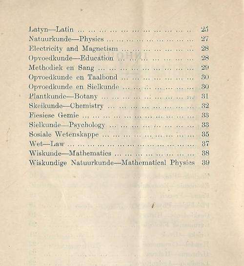 Voorgeskrewe en Aanbevole Boeke, 1925, Uniwersiteit van Stellenbosch. BAIE Skaars!