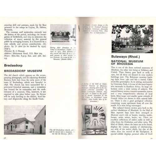 Guide to the Museums of Southern Africa. H Fransen.