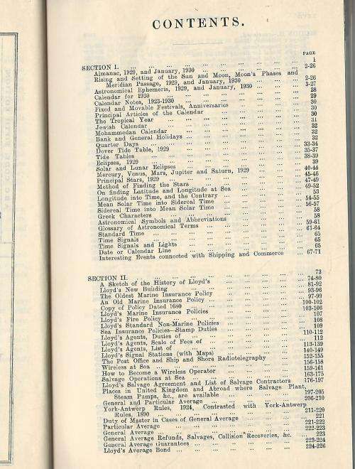 Lloyd`s (shipping line) Calendar 1929. Rare!