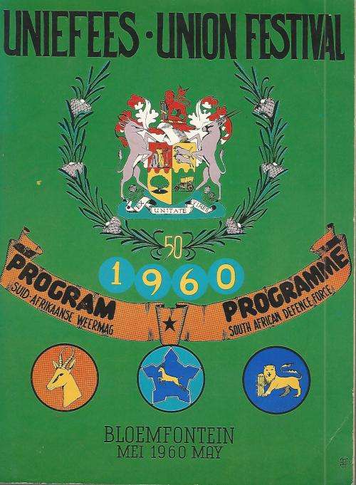 Uniefees Program 1960. Suid-Afrikaanse Weermag. SADF. Rare!