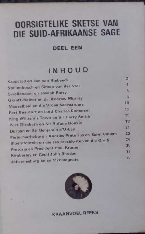 Oorsigtelike Sketse Van Die Suid-Afrikaanse Sage - Denis Conolly.