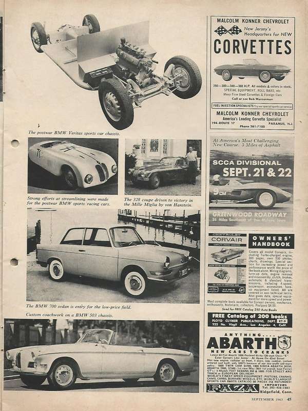 2 Road and Track. Magazines. June 1966 & Sept 1963. Price is for both.