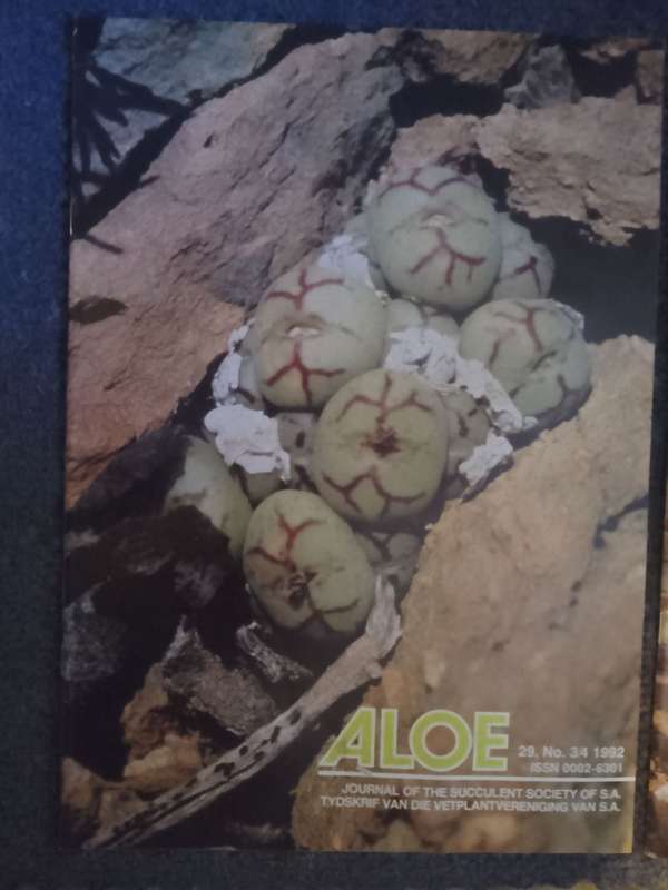 Aloe. Journal of Succulent Society of South Africa.  3 Copies at R24 each. Total R72.