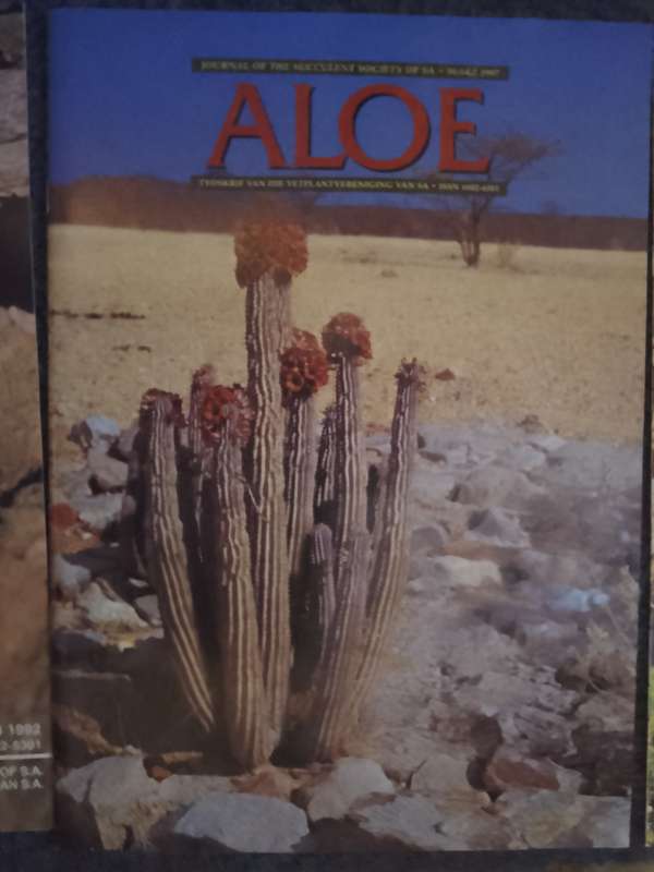 Aloe. Journal of Succulent Society of South Africa.  3 Copies at R24 each. Total R72.