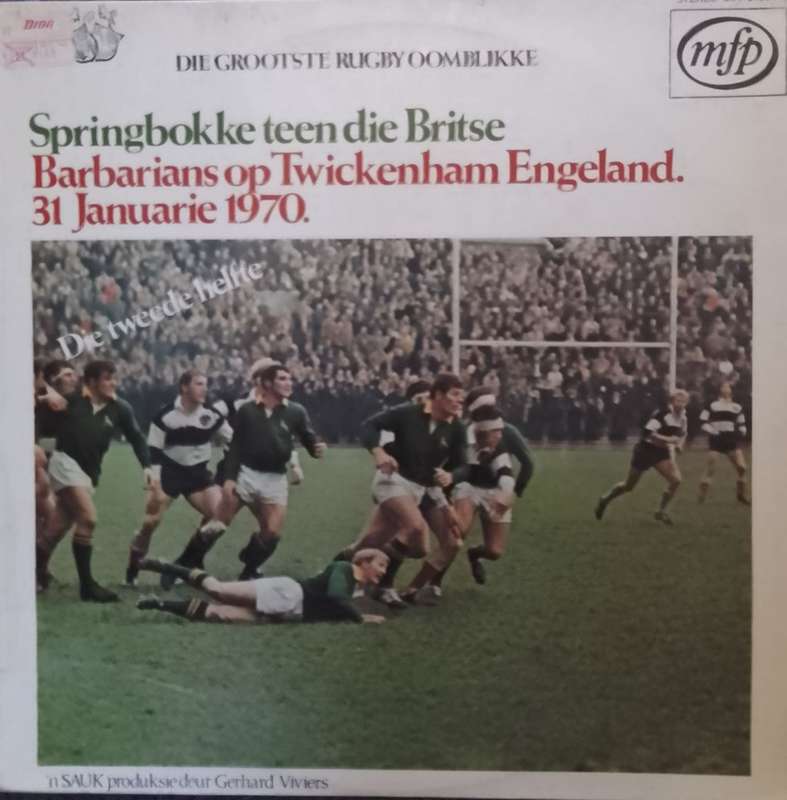 Springbokke teen Britse Barbarians. Twickenham. 1970. 2 LP`s. Rugby.