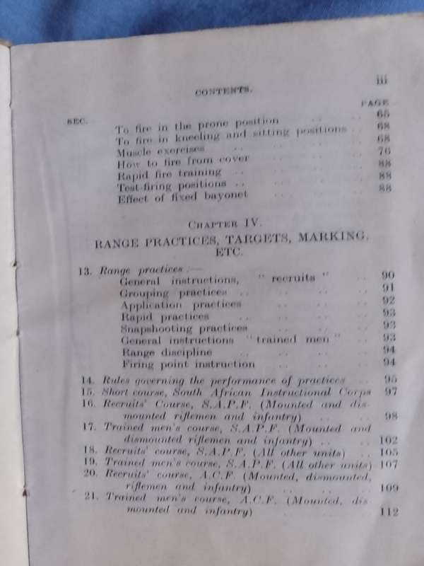 Small Arms Training. Union of South Africa. 1924.  Very Scarce!