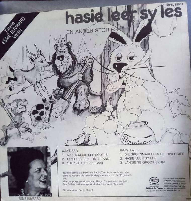 Hasie leer sy les. Esme Euvrard. Langspeel plaat.
