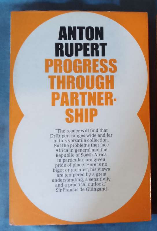 Anton Rupert Signature in `Progress through Partnership`.