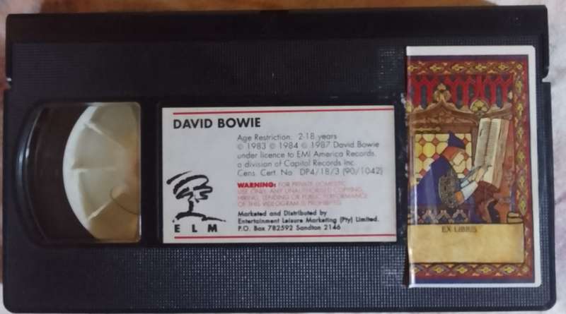 David Bowie. VHS. Video. Age restriction 2-18.